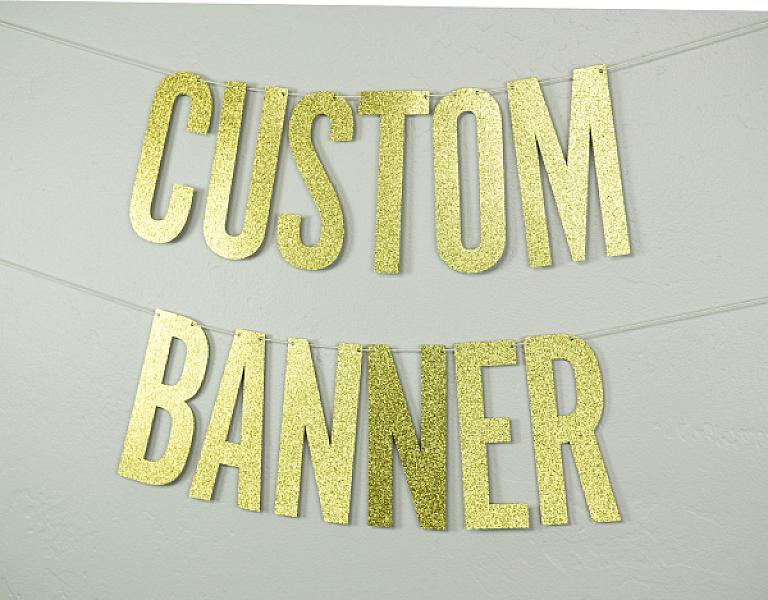 Custom "Narrow Block" Banner - Tall letters, all caps