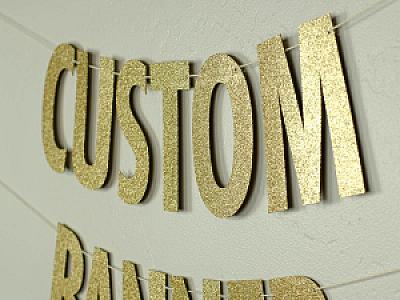 Custom "Modern" Banner - All caps, bold font, large letters