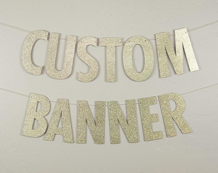 Custom "Modern" Banner - All caps, bold font, large letters