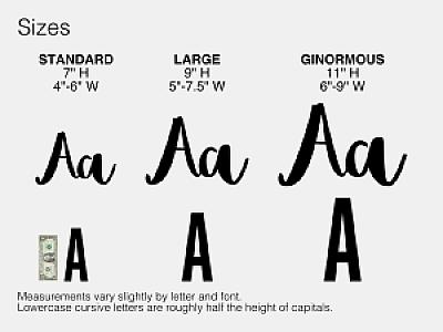 Custom "Script" Banner - Cursive letters