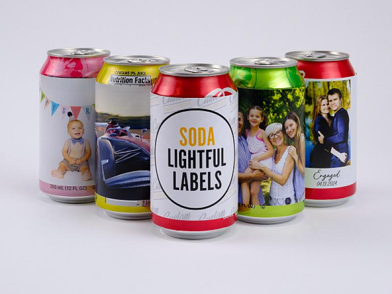 Custom Printed Soda Beer Can Label Wrapper