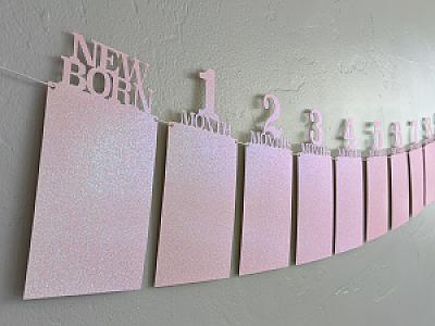 Monthly Milestone Photo Banner – Newborn to 999 Months, Baby's First Year & Beyond