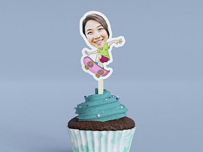 Personalized Photo Cupcake Toppers | Sports, Careers, Holidays & More