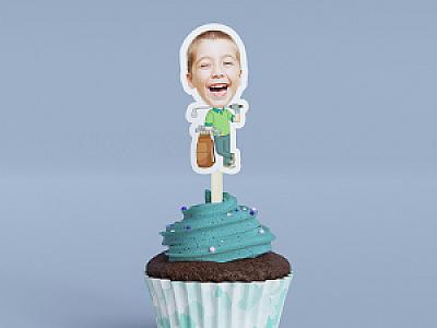 Personalized Photo Cupcake Toppers | Sports, Careers, Holidays & More