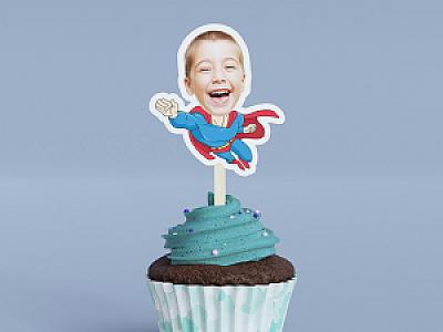 Personalized Photo Cupcake Toppers | Sports, Careers, Holidays & More