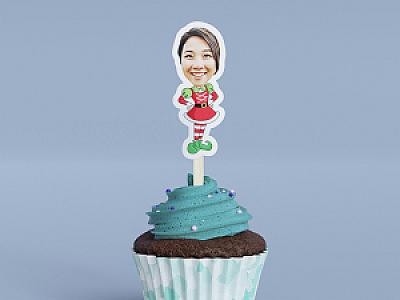 Personalized Photo Cupcake Toppers | Sports, Careers, Holidays & More