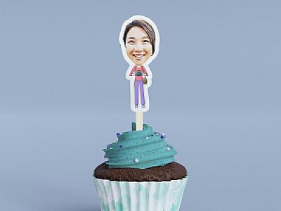 Personalized Photo Cupcake Toppers | Sports, Careers, Holidays & More