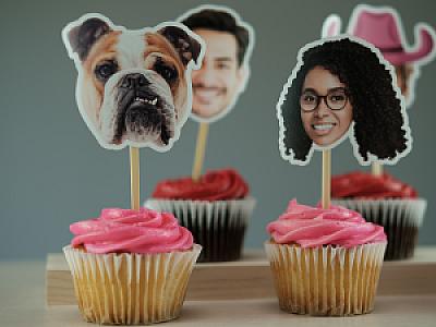Custom Face Cupcake Toppers
