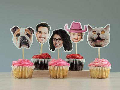 Custom Face Cupcake Toppers