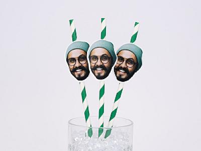 Custom Photo Straws for Bachelorette Parties | Personalized Face Straws