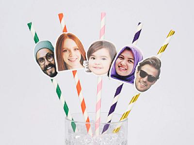 Custom Face Straws for Birthdays