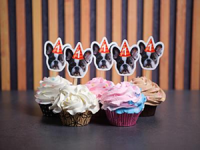 Custom Dog & Cat Cupcake Toppers