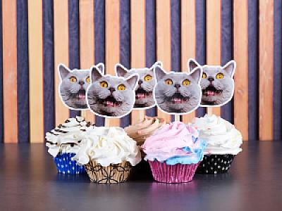 Custom Dog & Cat Cupcake Toppers