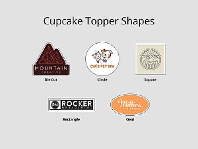 Custom Logo and Artwork Cupcake Toppers