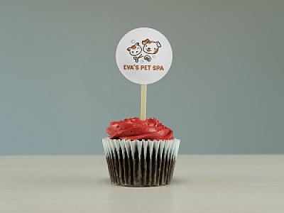 Custom Logo and Artwork Cupcake Toppers