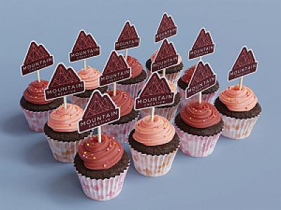 Custom Logo and Artwork Cupcake Toppers
