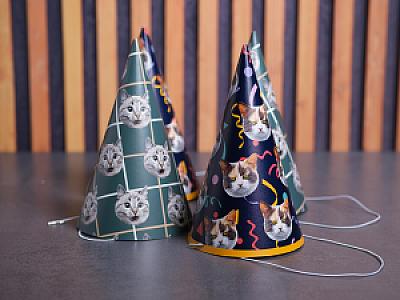 Custom Pet Party Hats, Photo Hats with Your Pet's Face